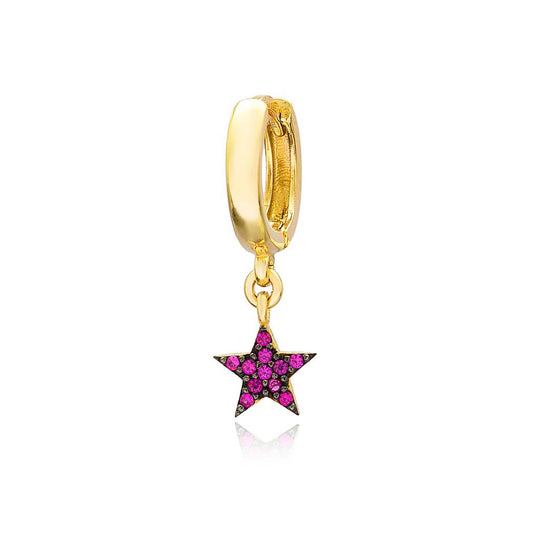 COLORED STAR EARRING